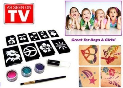 Набор для нанесения блестящей татуировки Shimmer Glitter Tattoos