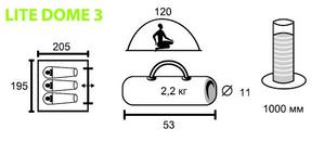 Палатка Trek Planet Lite Dome 3 (70122)