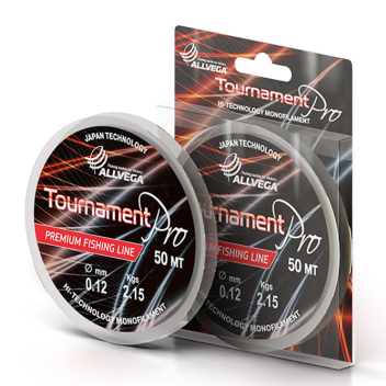 Леска Allvega Tournament pro (50м) 0.09мм (1,07кг) прозрачная