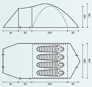 Палатка Campack Tent Breeze Explorer 4