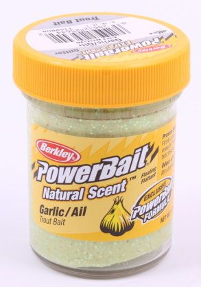 Паста форелевая Berkley 50 г Garlic Glitter (чесночный с блеском)