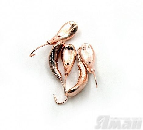 Мормышка Яман Комар с отв., цвет Copper Plated, р.6 (5 шт.) Я-МР12