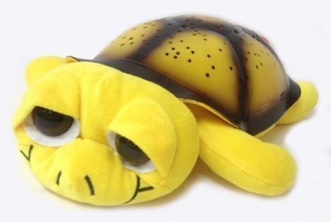 Ночник проектор звездного неба Музыкальная черепаха Music Turtle Yellow желтая