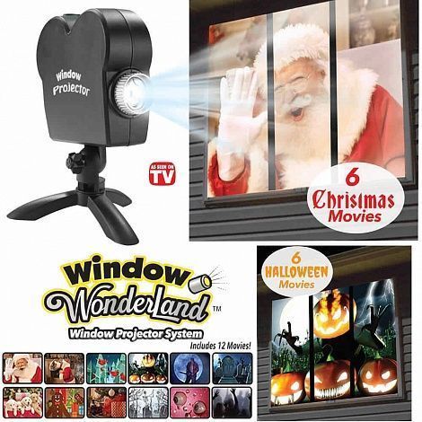 Проектор на окно Star Shower Window Projector 12 фильмов