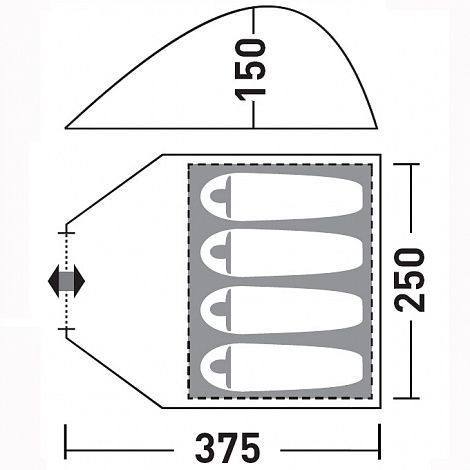 Палатка Greenell Керри 4 V3