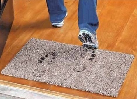 Супер впитывающий придверный коврик Ни следа Clean Step Mat  ( Серый)