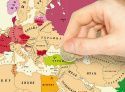 Скретч карта мира стираемая 58см х 82см, тубус (Стиральная карта)