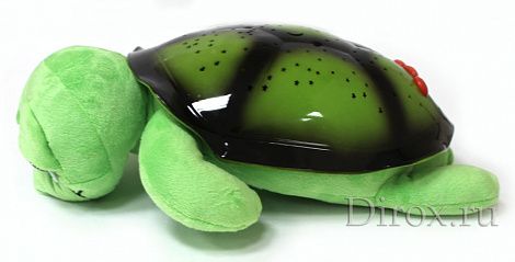 Ночник проектор звездного неба Музыкальная черепаха Music Turtle Green зеленая