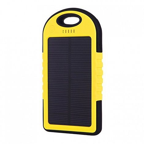 Power Bank на солнечных батареях Solar Charger 5000 mAh желтый