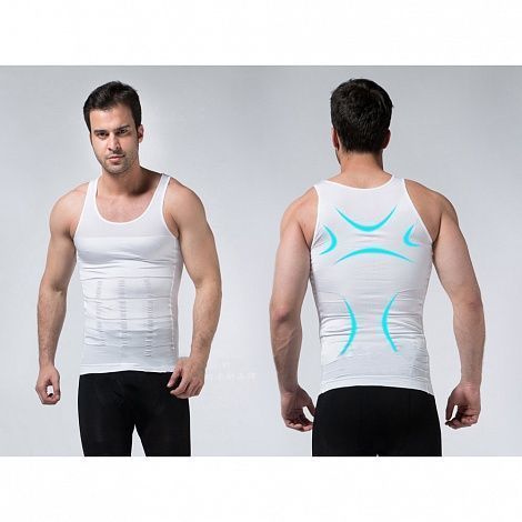 Утягивающая майка для мужчин Слим энд Лифт (Slim and Lift for men) XXXL ( белая)