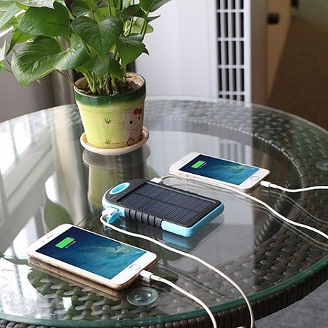 Power Bank на солнечных батареях Solar Charger 5000 mAh черный