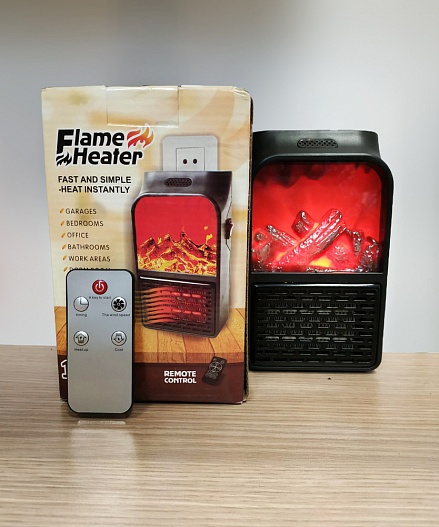Портативный мини камин с LCD дисплеем Flame Heater 1000W