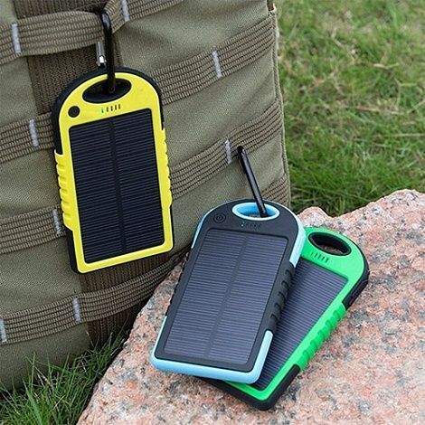 Power Bank на солнечных батареях Solar Charger 5000 mAh желтый