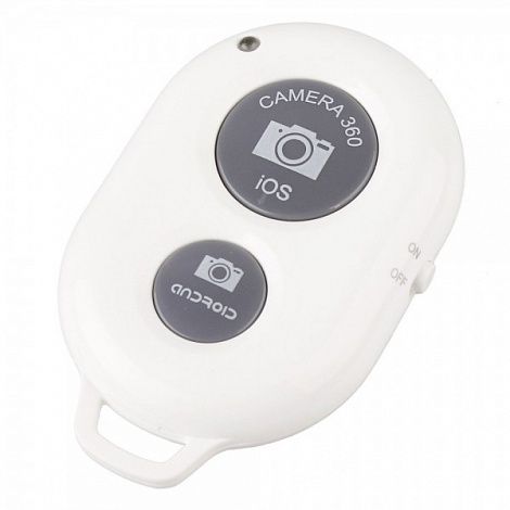 Пульт Bluetooth кнопка для селфи, белый