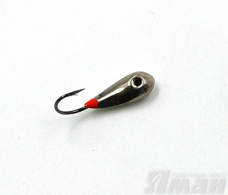 Мормышка Яман Уралка-С1 с коронкой, со светонакопит., 0,6г., цвет никель (5 шт.) Я-МР706Н