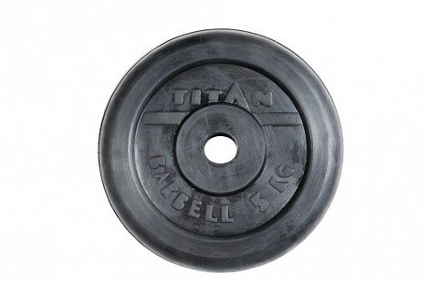 Блин для штанги обрезиненный Titan d-26 5 кг