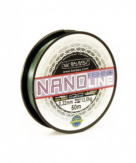 Леска Balsax Nano Green Box 50м 0,32 (13кг)