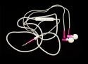 Светящиеся в темноте наушники Earphone EV-40 розовые
