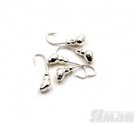 Мормышка Яман муравей с отв., цвет Silver Plated, d 4 (5 шт.) Я-МР65