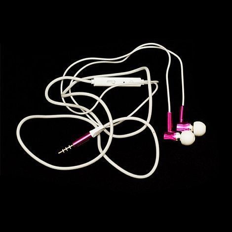 Светящиеся в темноте наушники Earphone EV-40 розовые