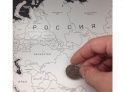 Скретч карта мира стираемая 58см х 82см, тубус (Стиральная карта) Limited edition черная