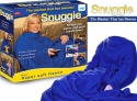 Одеяло с рукавами, плед Snuggie (Снагги, Уютная зима) синий
