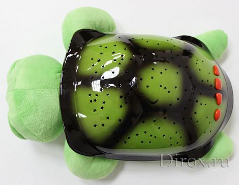 Ночник проектор звездного неба Музыкальная черепаха Music Turtle Green зеленая