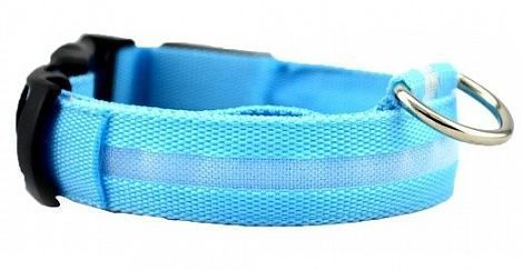 Светящийся ошейник для собак Luminous Collar for Dogs, размер S, голубой