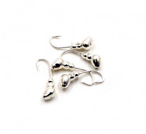 Мормышка Яман муравей с отв., цвет Silver Plated, d 4 (5 шт.) Я-МР65