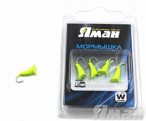 Мормышка вольфрам Яман Blue Fox с ушками, р.5, 1,90 г, цвет лимон. (5 шт.) Я-МР213