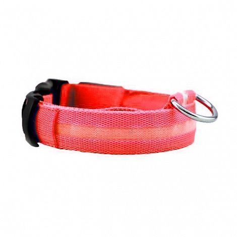 Светящийся ошейник для собак Luminous Collar for Dogs, размер M, красный