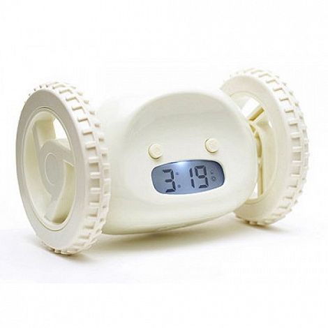 Убегающий будильник Alarm Clocky Run белый