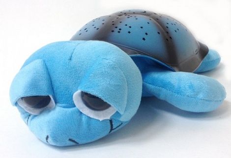 Ночник проектор звездного неба Музыкальная черепаха Music Turtle Blue голубая