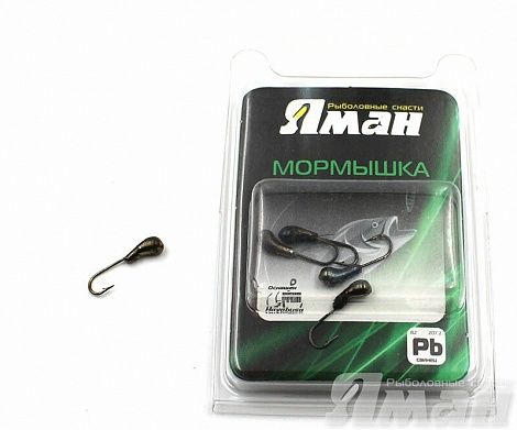 Мормышка Яман уралка с отв., цвет BN, d 3 (5 шт.) Я-МР86