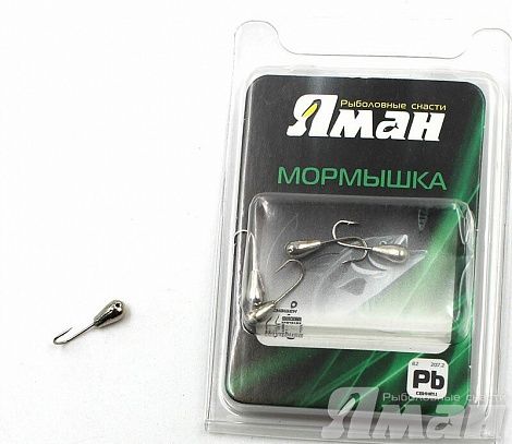 Мормышка Яман капля с отв., цвет NL, d 6 (5 шт.) Я-МР53