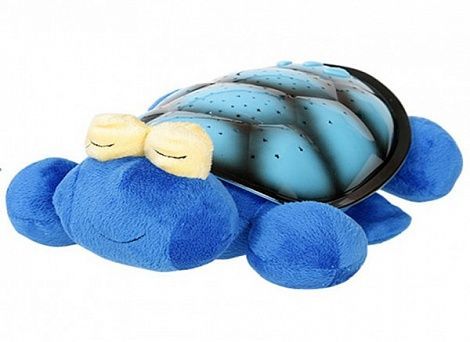 Ночник проектор звездного неба Музыкальная черепаха (USB - Snail Turtle) синяя