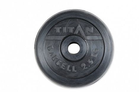 Блин для штанги обрезиненный Titan d-26 2,5 кг
