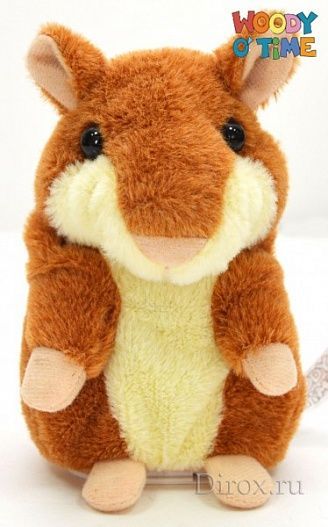 Интерактивная игрушка WoodyOTime Говорящий Хомячок коричневый
