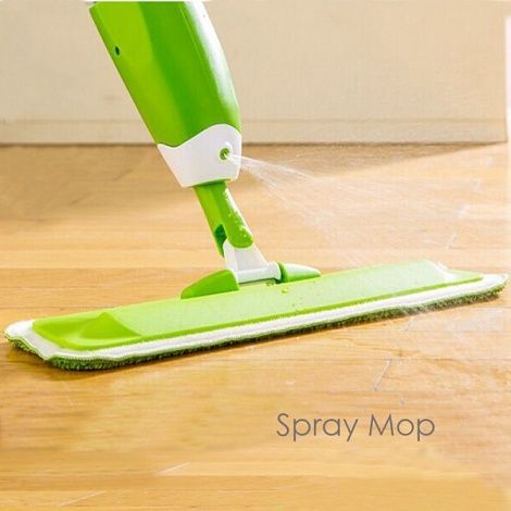Швабра с распылителем и насадка из микрофибры (Spray mop, Спрей моп) ( зеленая)