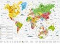 Скретч карта мира стираемая 58см х 82см, тубус (Стиральная карта)