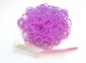 Набор резиночек для плетения браслетов Loom Bands (с крючком, 200 шт) фиолетовый