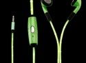 Светящиеся наушники LED, зеленые