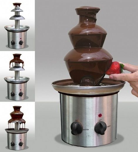 Шоколадный фонтан фондю Chocolate Fondue Fountain 3-х ярусный ( 40 см)