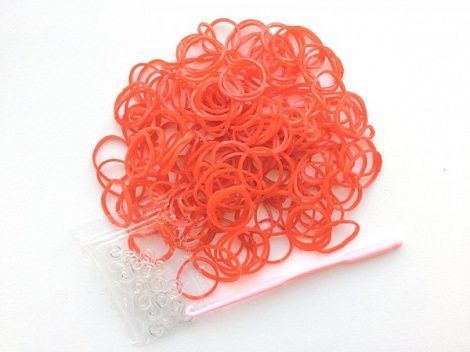 Набор резиночек для плетения браслетов Loom Bands (с крючком, 200 шт) красный